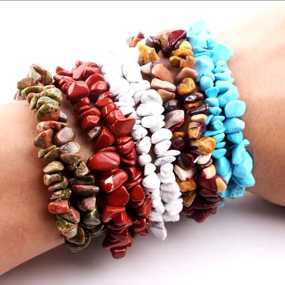 Bracelet And Earrings Set - Rose Quartz Natural Healing Stone - Picture 10 of 12